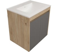 Фасад для тумбы в ванную Teymi 60 см Netta цвет графит T60609 ЦБ-00284935