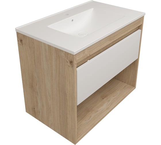 Фасад для тумбы в ванную Teymi 75 см Vitra цвет белый T60412 ЦБ-00272676 1