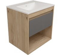 Фасад для тумбы в ванную Teymi 60 см Vitra цвет графит T60409 ЦБ-00284756