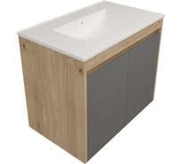 Фасад для тумбы в ванную Teymi 75 см Netta цвет графит T60613 ЦБ-00272675