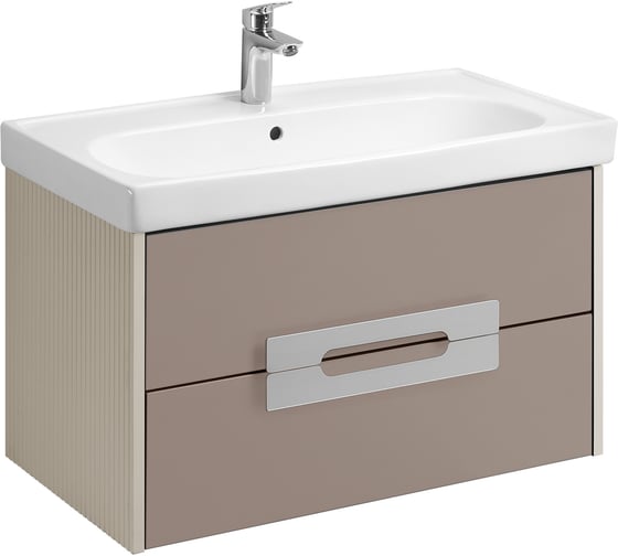 Тумба под раковину AQUATON Ар-Деко 65 2 ящика, кашемир 1A291401DD6E0 1