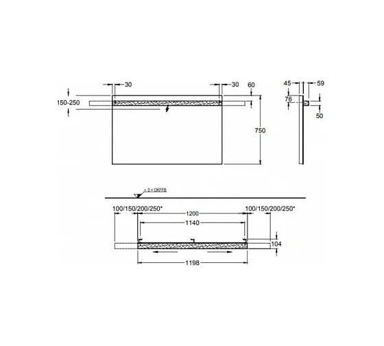 Зеркало с подсветкой Geberit iCon 1200x750x40 мм 840720000 00000052199