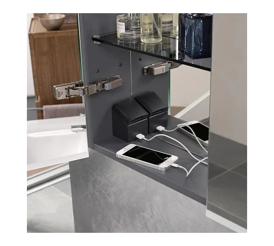 Зеркальный шкафчик с подсветкой Geberit Option Plus 600х700х150 мм 500.593.00.1 00000074883