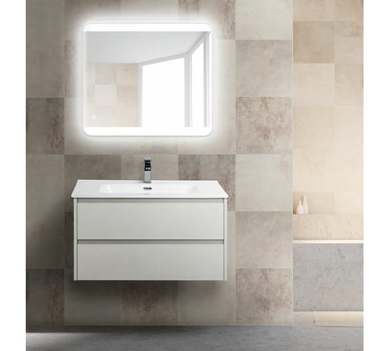 Подвесная база под раковину BelBagno KRAFT-900-2C-SO-BO Bianco Opaco