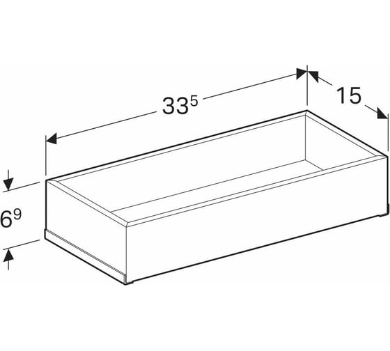 Вставка для ящика GEBERIT Acanto 150x69x333 мм 500.648.00.2 00000058808