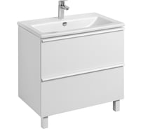 Тумба под раковину AQUATON Хюгге 75 2 ящика белый матовый, 1A282301HG2B0