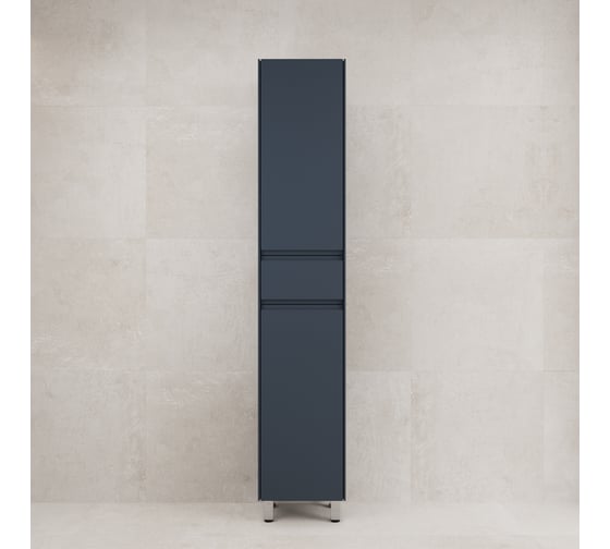 Пенал Style Line ЛИМА 36 напольный, 1 ящик, 2 створки, PLUS, эмаль, графит, ЛС-00002388 1