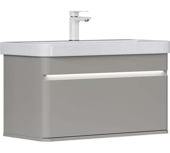 Тумба EQUIL Elegante 80, подвесная, амарок/белый (под раковину 9595-80) tpELGNT80.1Y (9595)-25.27 1