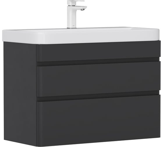 Тумба EQUIL Eltoro 80, подвесная, черный софт (под раковину 9595-80) tpELTR80.2Y-03 1