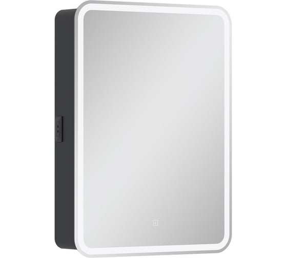 Шкаф зеркальный EQUIL Eltoro LED 60, правый, черный софт szELTR60.R 1