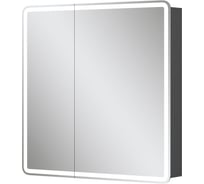 Шкаф зеркальный EQUIL Eltoro LED 80, черный софт szELTR80