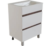 Тумба для ванной MIXLINE БРИКС-60 2 ящ. белый/дуб вотан под раковину Breeze 60 меб. Sanita Luxe ПВХразбор 557491