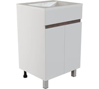 Тумба для ванной MIXLINE БРИКС-50 2 ст.белый/дуб вотан под раковину Breeze 50меб. Sanita LuxeПВХ разбор 557487