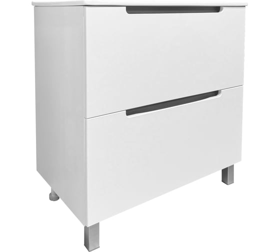 Тумба Runo Lina 60 напольная белая под умывальник Teffy 60 00-00004641 1