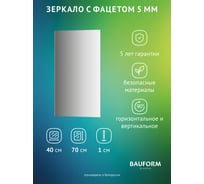 Зеркало настенное с фацетом Bauform FACET 5 EVOFORM 40x70 см, SP 9788