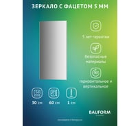Зеркало настенное с фацетом Bauform FACET 5 EVOFORM 30x60 см, SP 9793