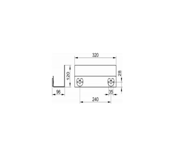 Полочка для душа Keuco RAL 9010 съемная, 320x120x90 мм., белый 24952510000 00000074183