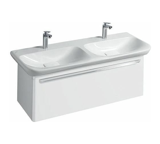 Шкафчик под двойную раковину 1160х410х405 мм., белый глянец Geberit 824130000 00000045696