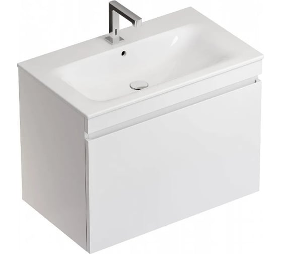 Шкафчик под раковину Geberit Slim с выдвижным ящиком, белый глянец 869580000 00000072242