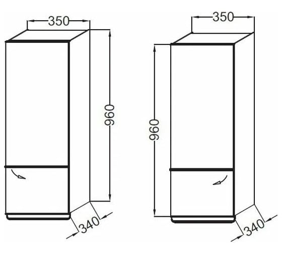 Полуколонна Jacob Delafon ODEON UP правая, 35х34х96, белый  EB893D-N18 00000026983