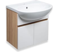 Тумба Runo Лада 60 подвесная блэквудбелый под умывальник Уют 60 00-00004578