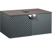 Тумба Runo Андорра 70 графит дуб коньячный подвесная под накладной умывальник 00-00004646