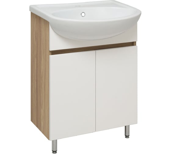 Тумба Runo Лада 50 блэквудбелый под умывальник Уют 50 00-00004575 1