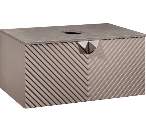 Тумба Runo Андорра 70 кашемир серый дуб какао подвесная под накладной умывальник 00-00004647 1