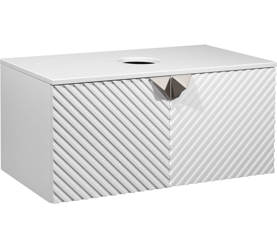 Тумба Runo Андорра 70 белый матовый белый глянец подвесная под накладной умывальник 00-00004644 1