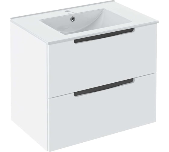 Тумба Runo Lina 60 белая под умывальник Teffy 60 00-00004603 1