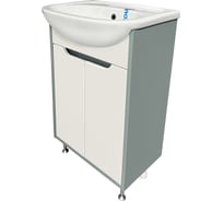 Тумба Runo Эконова 50 бирюзово-белая под умывальник Уют 50 00-00004656