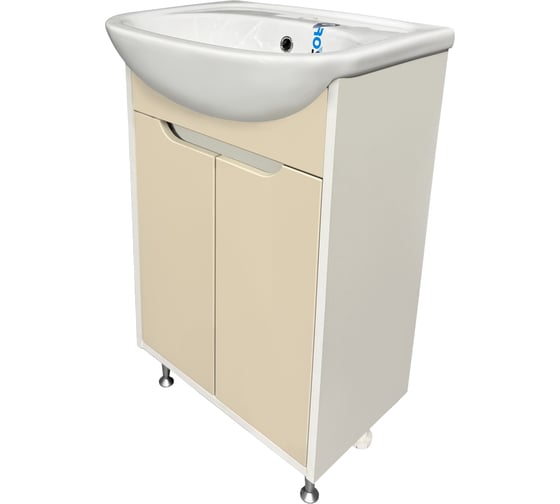Тумба Runo Эконова 60 белая крем под умывальник Уют 60 00-00004659 1