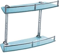 Полка в ванную комнату Ledeme стеклянная хром/стекло L1920-2