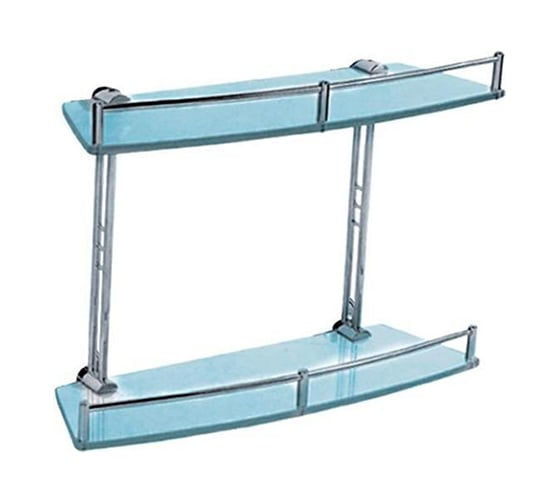 Полка в ванную комнату Ledeme стеклянная хром/стекло L1920-2 1