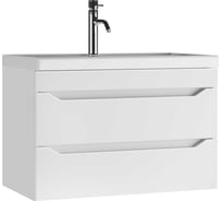 Тумба подвесная под умывальник Айсберг Bazis 80 Ева с двумя ящиками В2 DA5917T