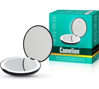 Складное зеркало с LED подсветкой Camelion черный, 1х/5х, 4хCR2032, двойное M146-SL 13001