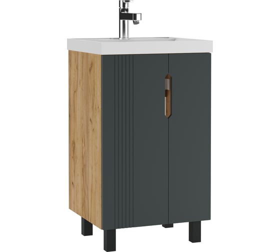 Тумба под умывальник Айсберг Bazis 50 Марта без ящика Дуб вотан DA3509T 1