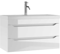 Тумба подвесная под умывальник Айсберг Bazis 90 Ева с двумя ящиками В2 DA5918T