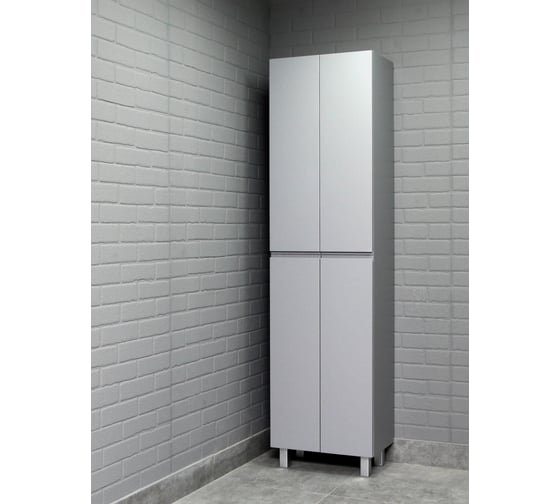 Пенал напольный Домино Graffo 50 без ящика светло-серый матовый DGr2424P 1