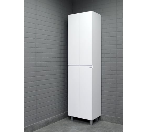 Пенал напольный Домино Graffo 50 без ящика белый глянец DGr2422P 1