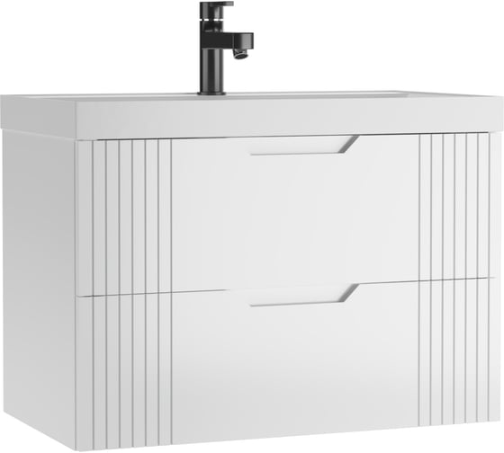 Тумба подвесная под умывальник Домино UNIT 80 Garden В2 Белый DG2506T 1