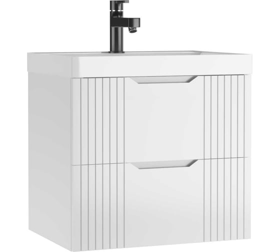 Тумба подвесная под умывальник Домино Bazis 60 Garden В2 Белая DG2502T 1