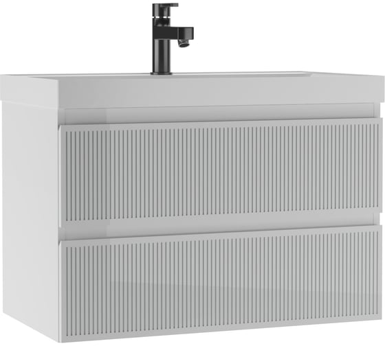 Тумба подвесная под умывальник Домино UNIT 80 Tower В2 Белый DT2506T 1