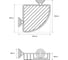 Угловая полка Bath Plus BRONX gold металл BXG-65709A 4