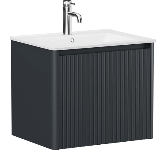 Тумба ALLEN BRAU 1.370016.AM GRAVITY 60, 1 ящ. с фрез., антрацит матовый (346185) 00346185 1