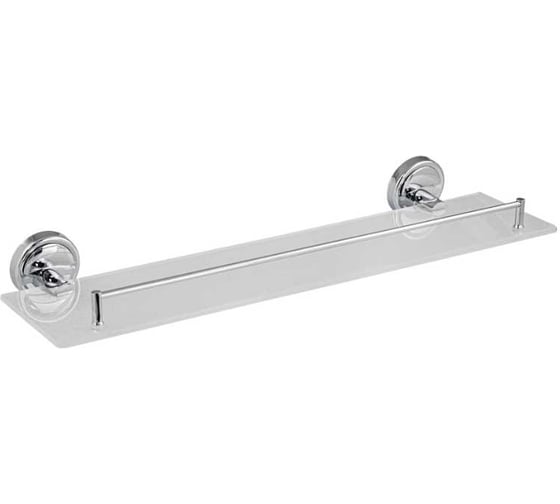 Полочка прямоугольная Санакс 50 см, стеклянная, с бортиком, матовое стекло 5 мм 1250 1