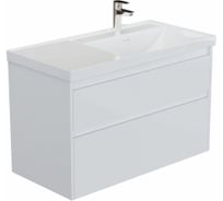 Тумба Aquanet Nova Lite 2.0 100 R 2 ящика, цвет белый глянец (346312) 00346312