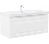 Тумба Aquanet Агата 110 1 ящик, цвет белый сатин (345484) 00345484