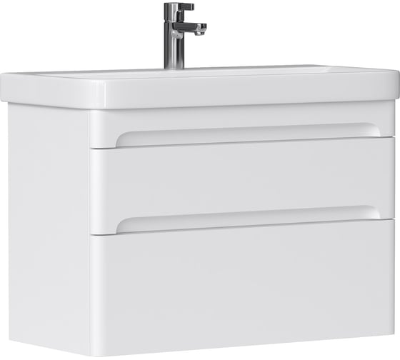 Тумба EQUIL Nice 80, подвесная, 2 ящ., белая (под раковину 9595-80), tpNICE80.2Y-05 1