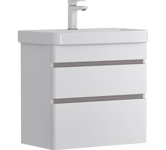 Тумба EQUIL Soldi 70, подвесная, 2 ящ., белый софт (под раковину 9595-70), tpSOLDI70.2Y-04 1